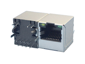 RJ45 jack with transformer